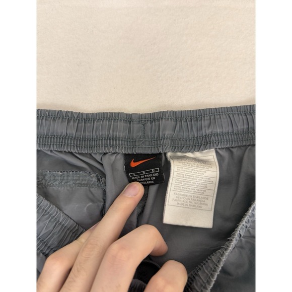 Vintage Nike Track Pants Men's Large Grey Navy Blue Stripe Y2K - Picture 2 of 11